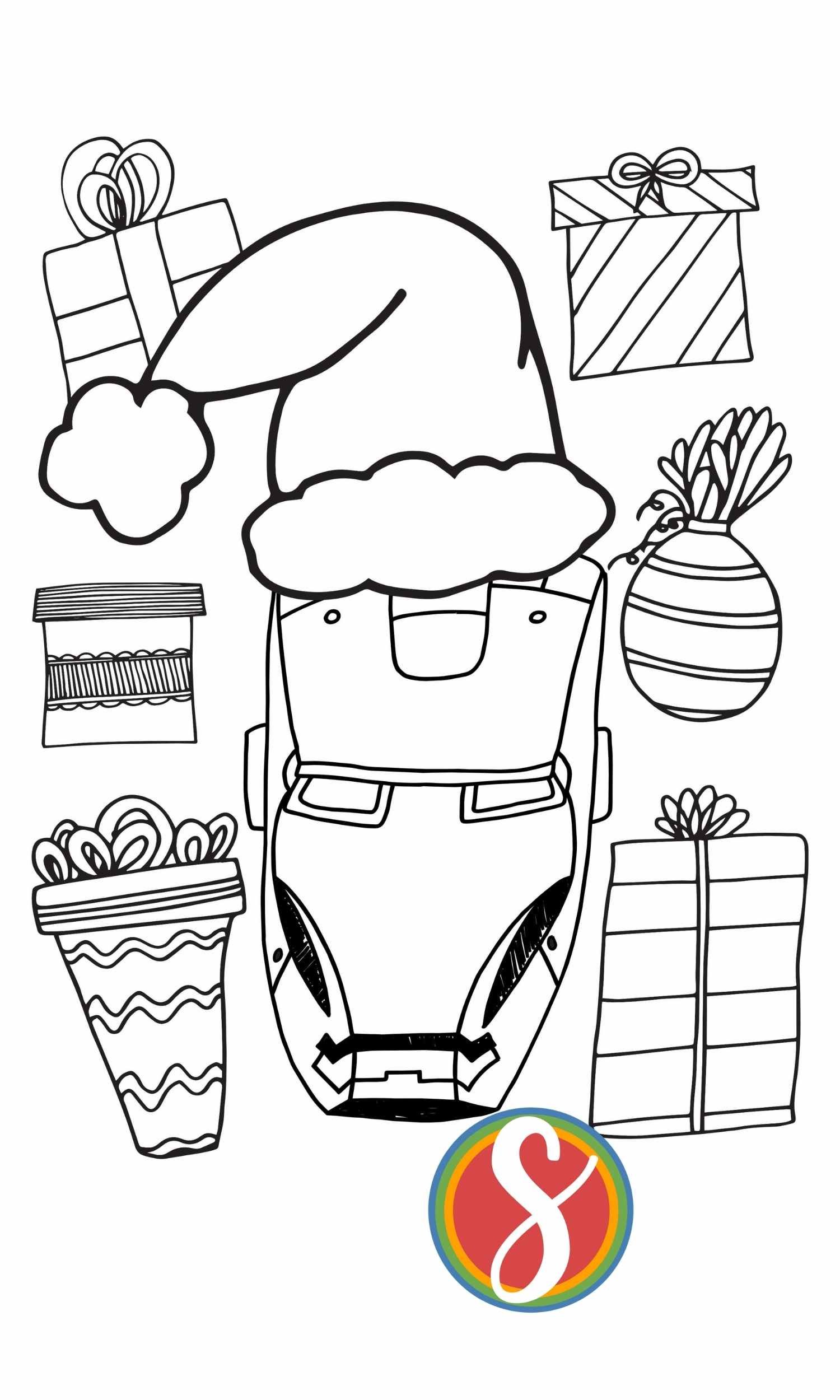 Christmas iron man pages â stevie doodles