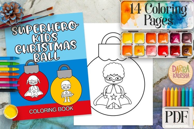 Christmas ball coloring book