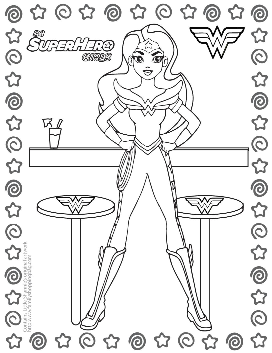 Coloring page dc super hero girls
