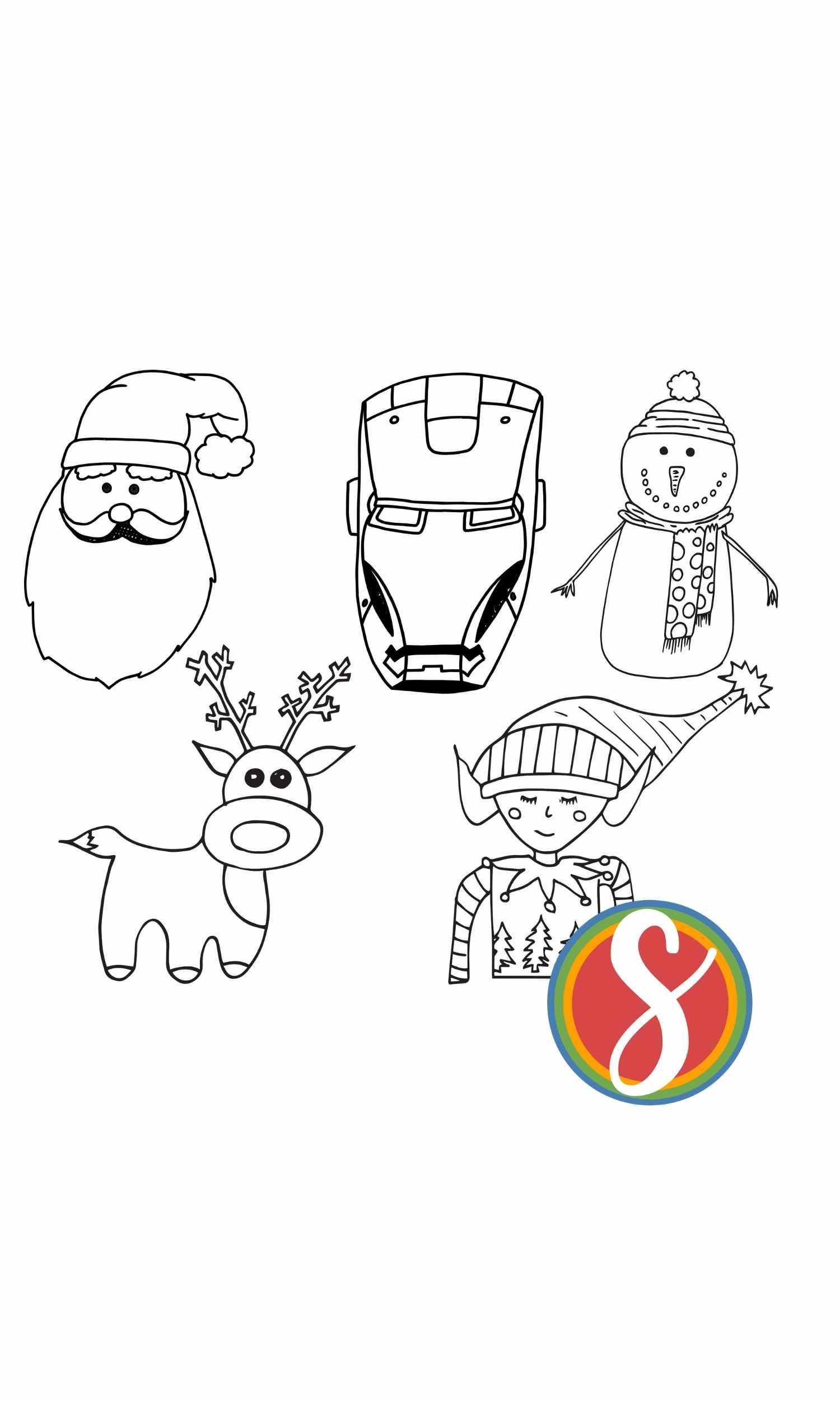 Christmas iron man pages â stevie doodles