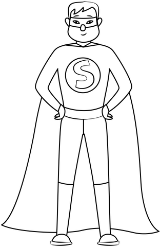 Superhero coloring page free printable coloring pages