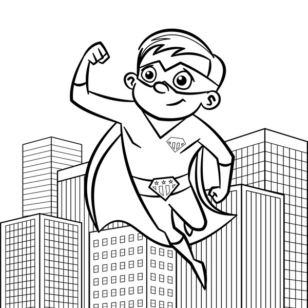 Thousand coloring pages superhero royalty