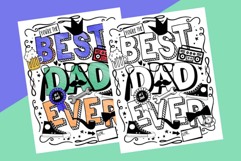 Best dad coloring pages
