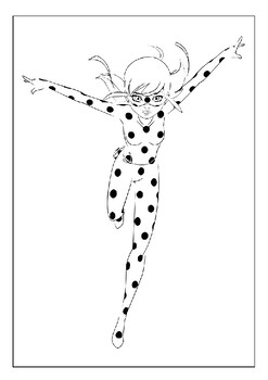 Superhero wonders ladybug and cat noir printable coloring pages collection