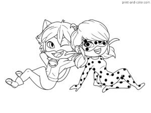 Miraculous tales of ladybug cat noir colorg pages prt and color ladybug colorg page chibi colorg pages superhero colorg