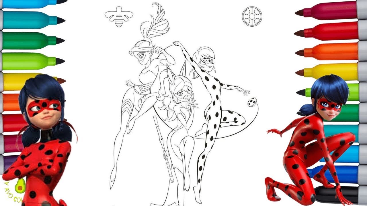 Iraculous ladybug coloring pages coplitation arinette rena rouge