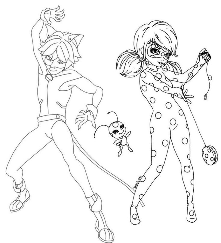 Power couple ladybug and cat noir coloring page superhero coloring pages ladybug coloring page superhero coloring