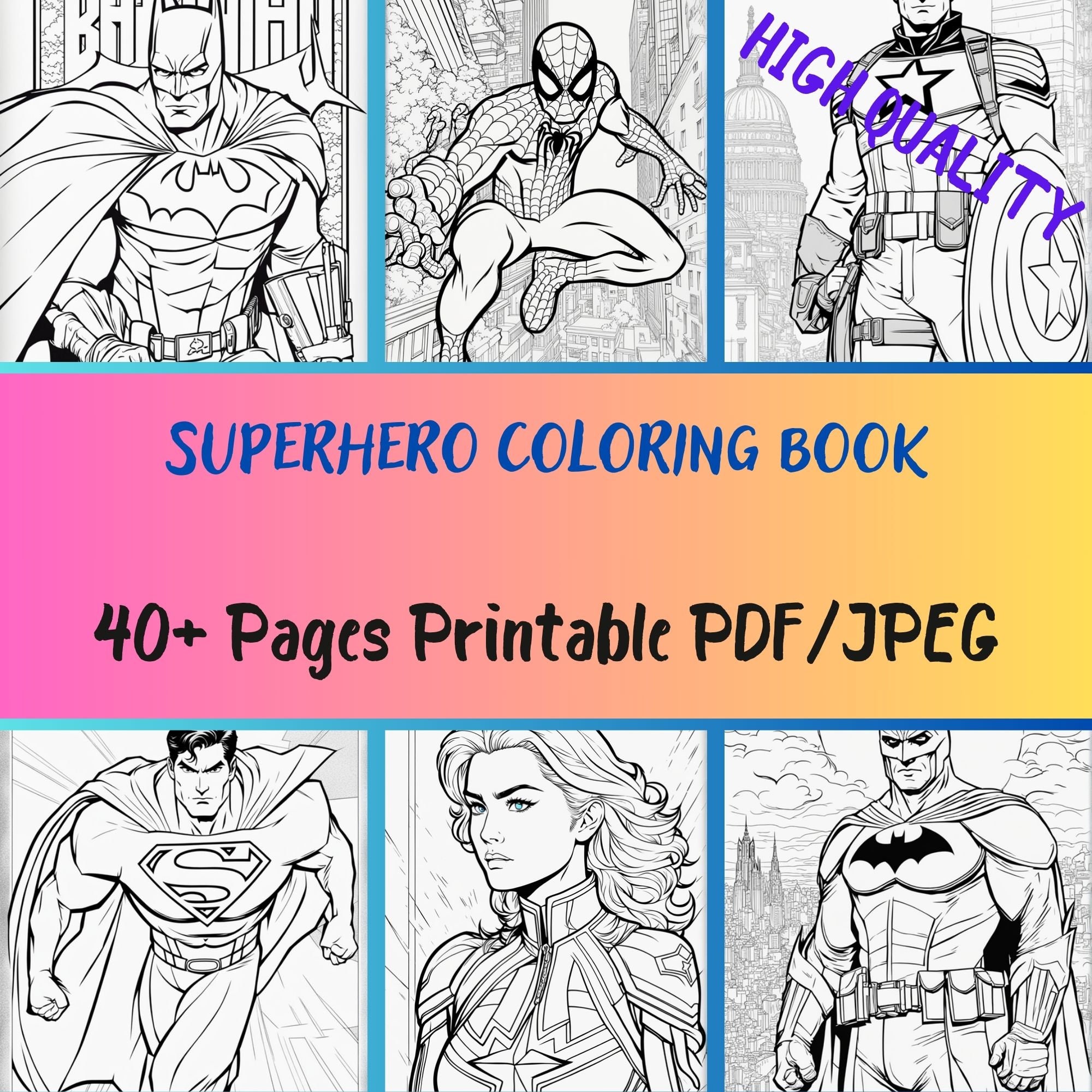 Super heroes coloring book pages coloring pages for