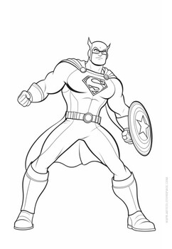 Super heroes coloring pages vol pages instantly downloadable in pdf