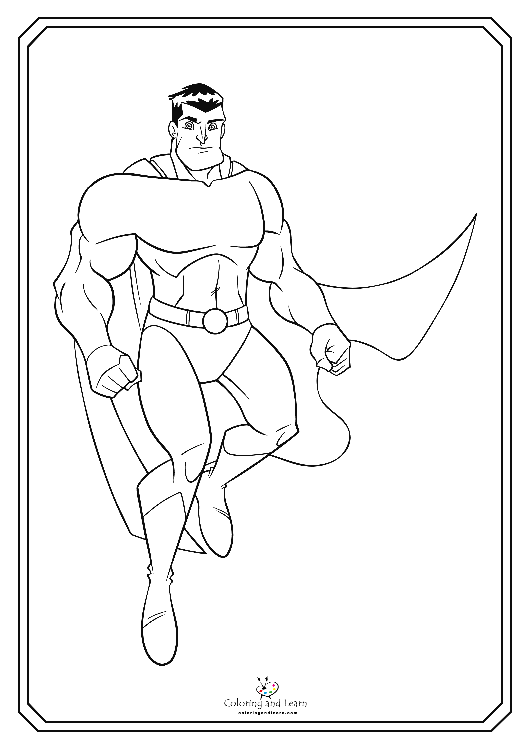 Superhero coloring pages