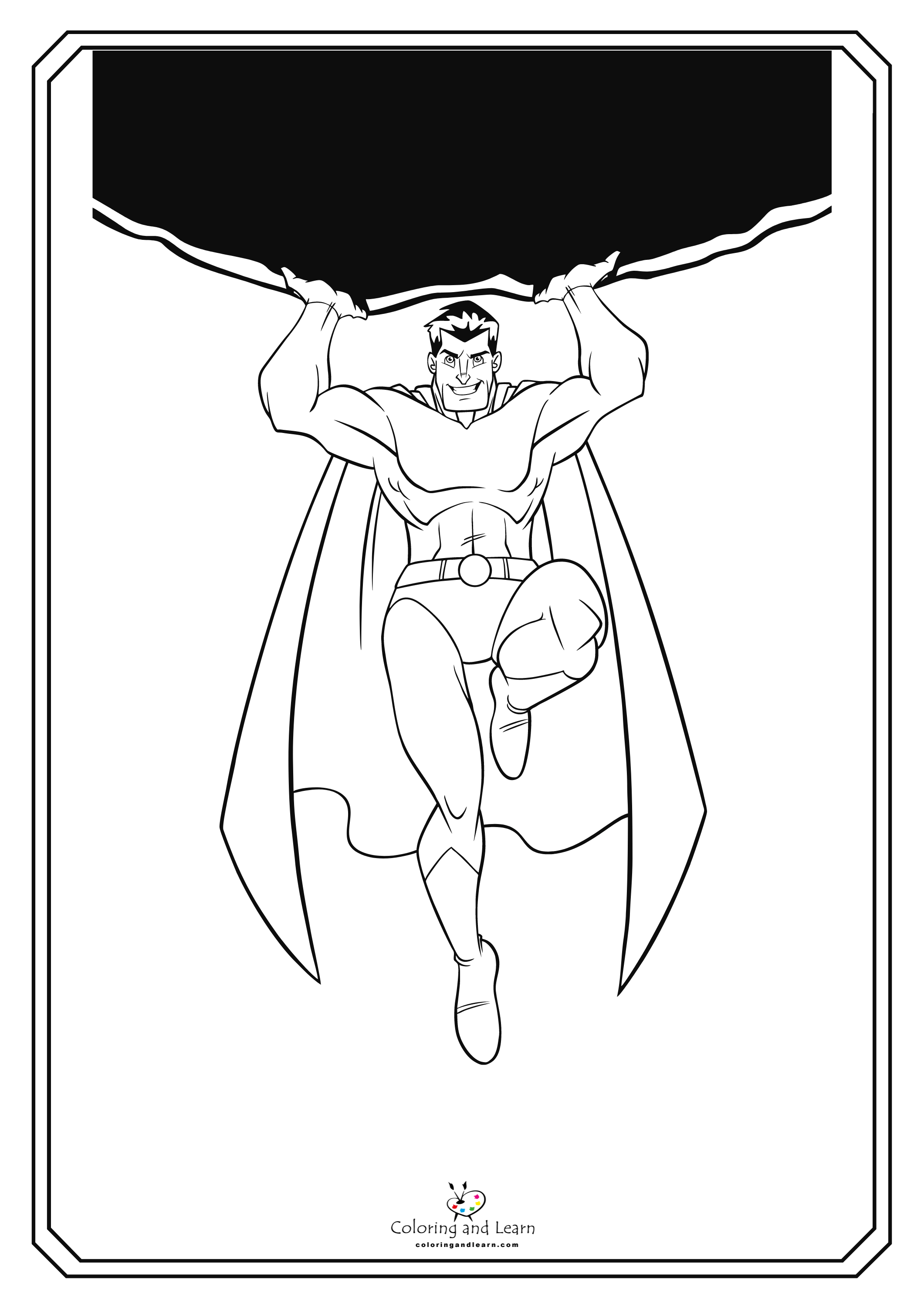Superhero coloring pages