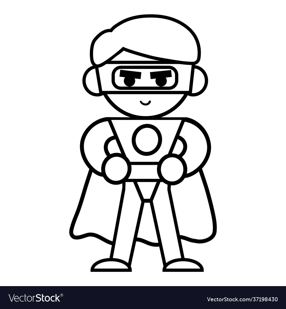 Coloring book superhero royalty free vector image