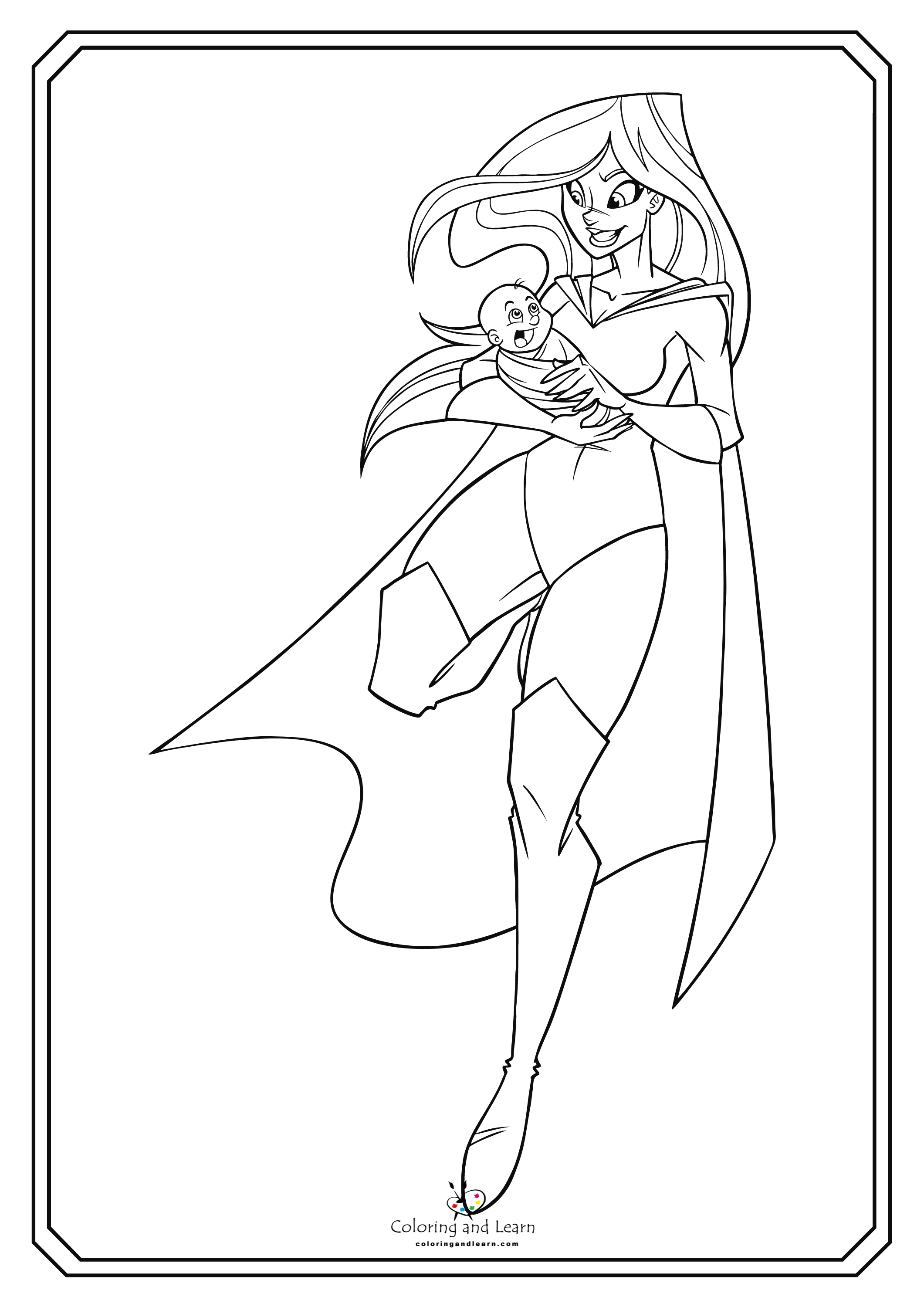 Superhero coloring pages