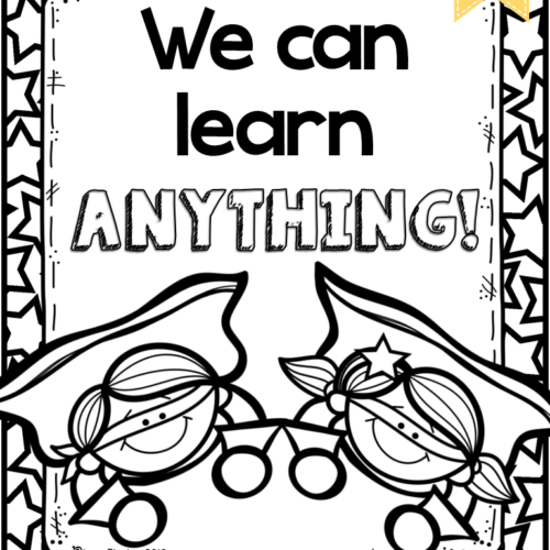 Growth mindset superhero coloring pages made by teachers