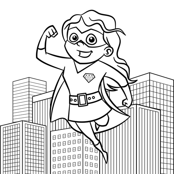 Thousand coloring pages superhero royalty