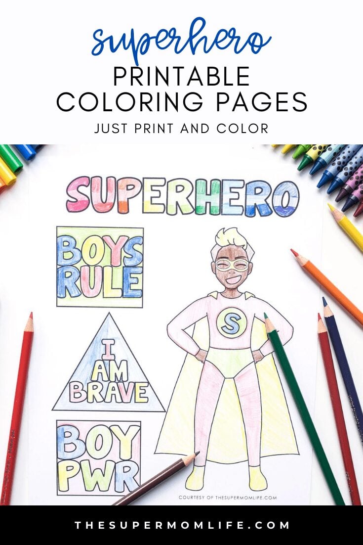Superhero coloring pages free printable