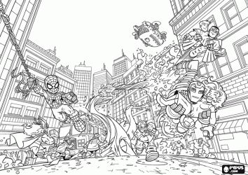 The superheroes from super hero squad in action coloring page butterfly coloring page super coloring pages coloring pages
