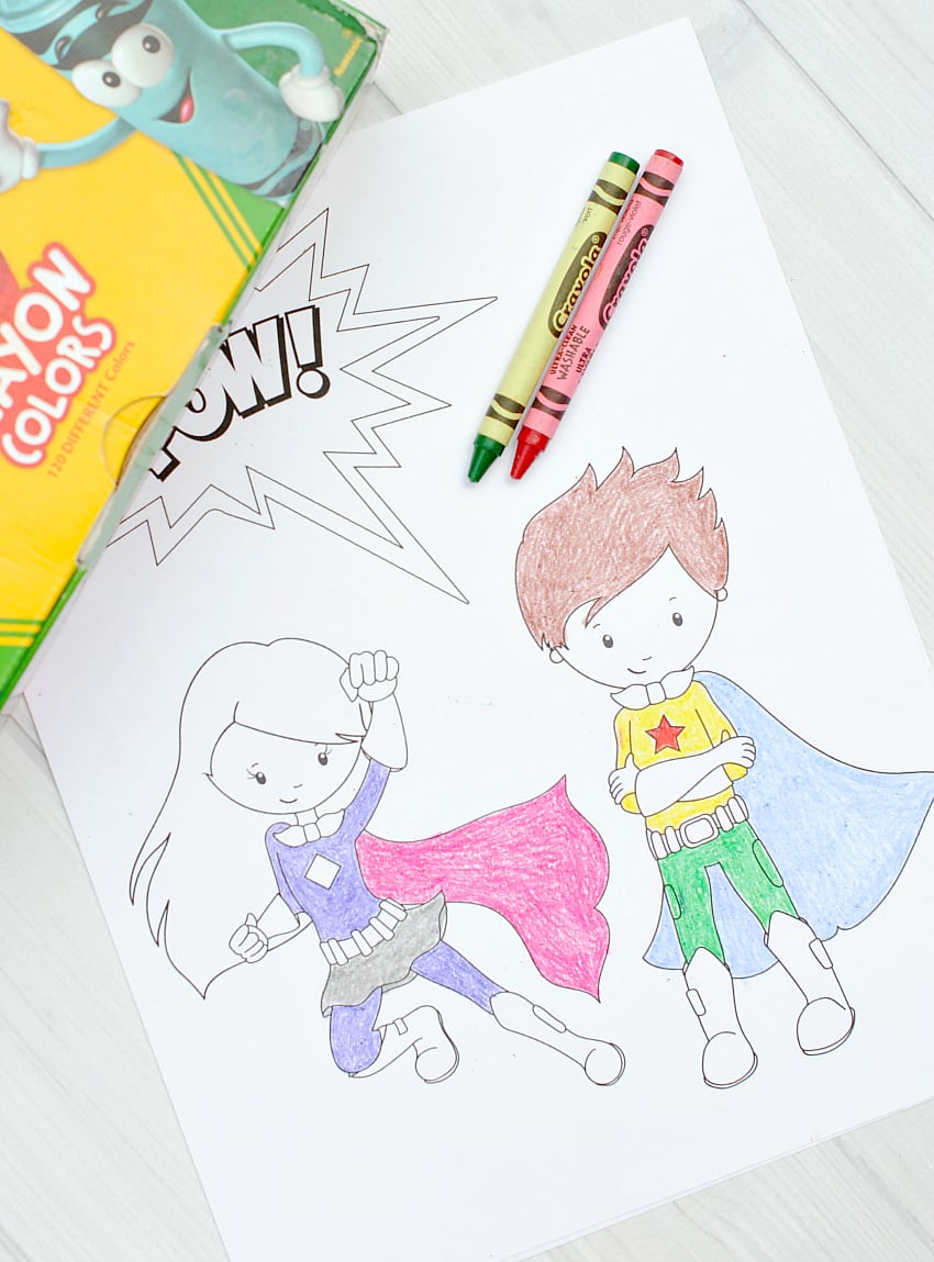 Free printable superhero coloring sheets for kids
