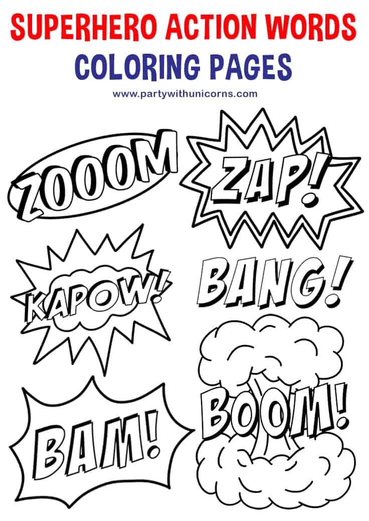 Superhero coloring pages
