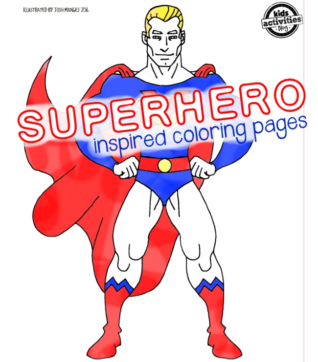 Superhero inspired coloring pages kids activities blog