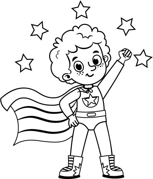 Superhero coloring stock photos pictures royalty