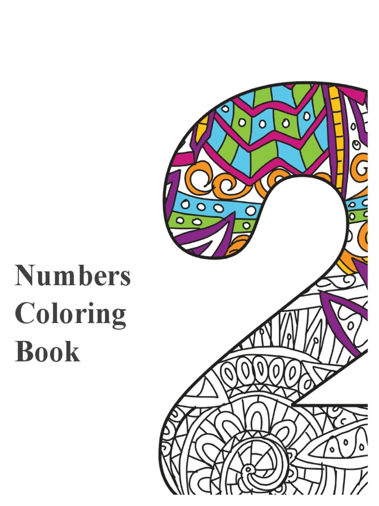 Numbers coloring book pdf