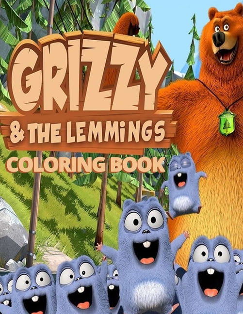 Grizzy the lemmings coloring book super coloring book for kids and fans