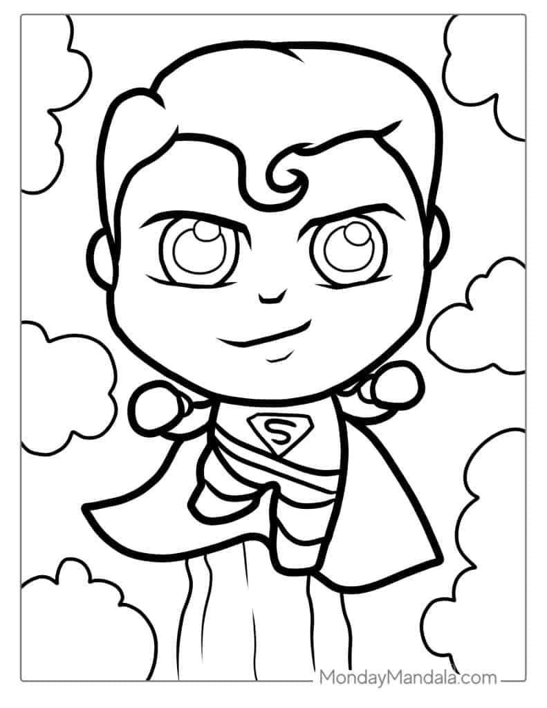 Superman coloring pages free pdf printables