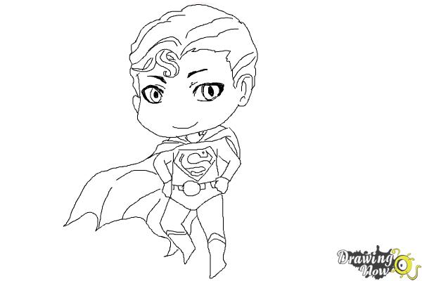 How to draw chibi superman
