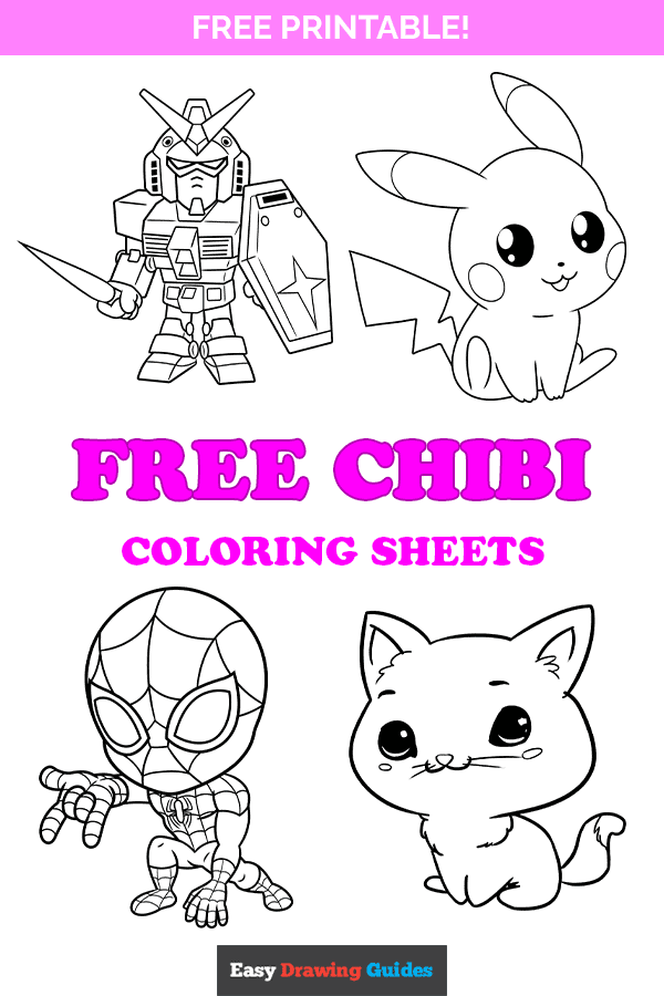 Free printable chibi coloring pages for kids