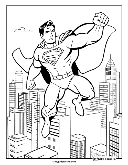 Free printable superman coloring pages fun for kids