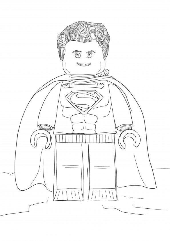 Lego superman free to print or download images for kids to color