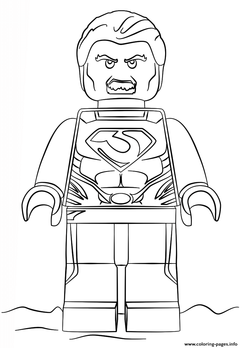Legoman of steel coloring page printable