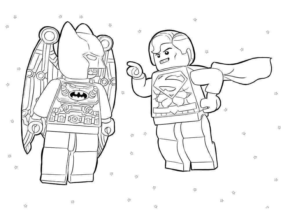 Lego superman coloring pages