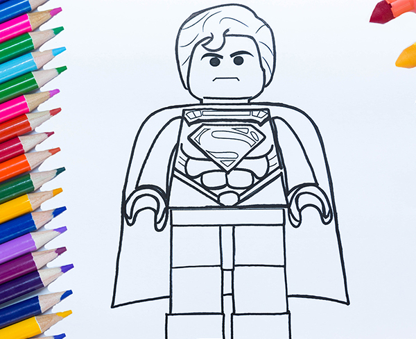 Lego heroes superman coloring pages