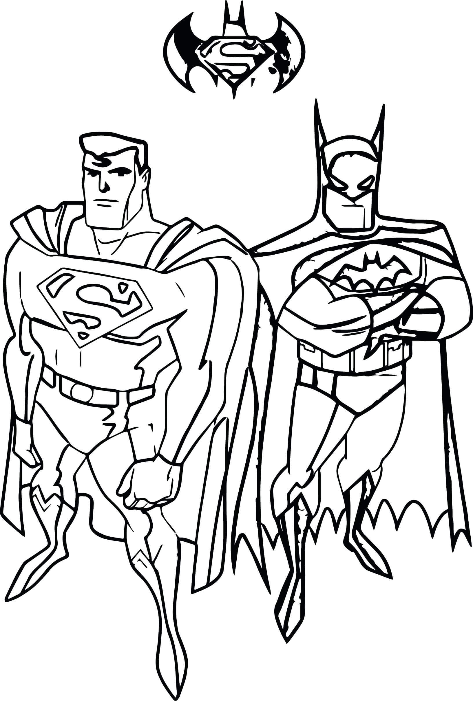 Superman symbol coloring page