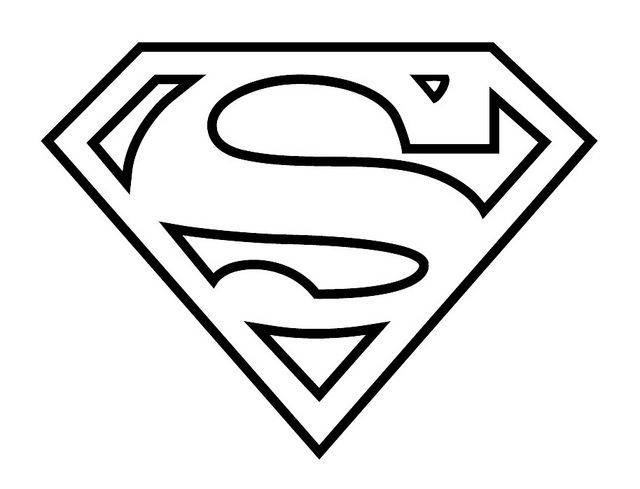 Superman logo drawing