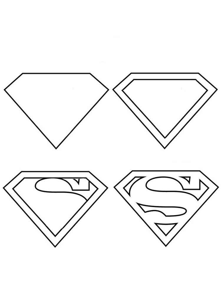 Superman logo coloring pages