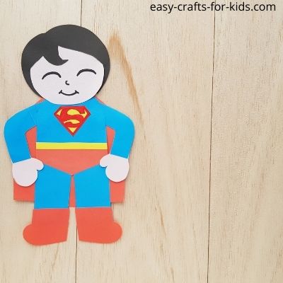 Superman paper craft for kids