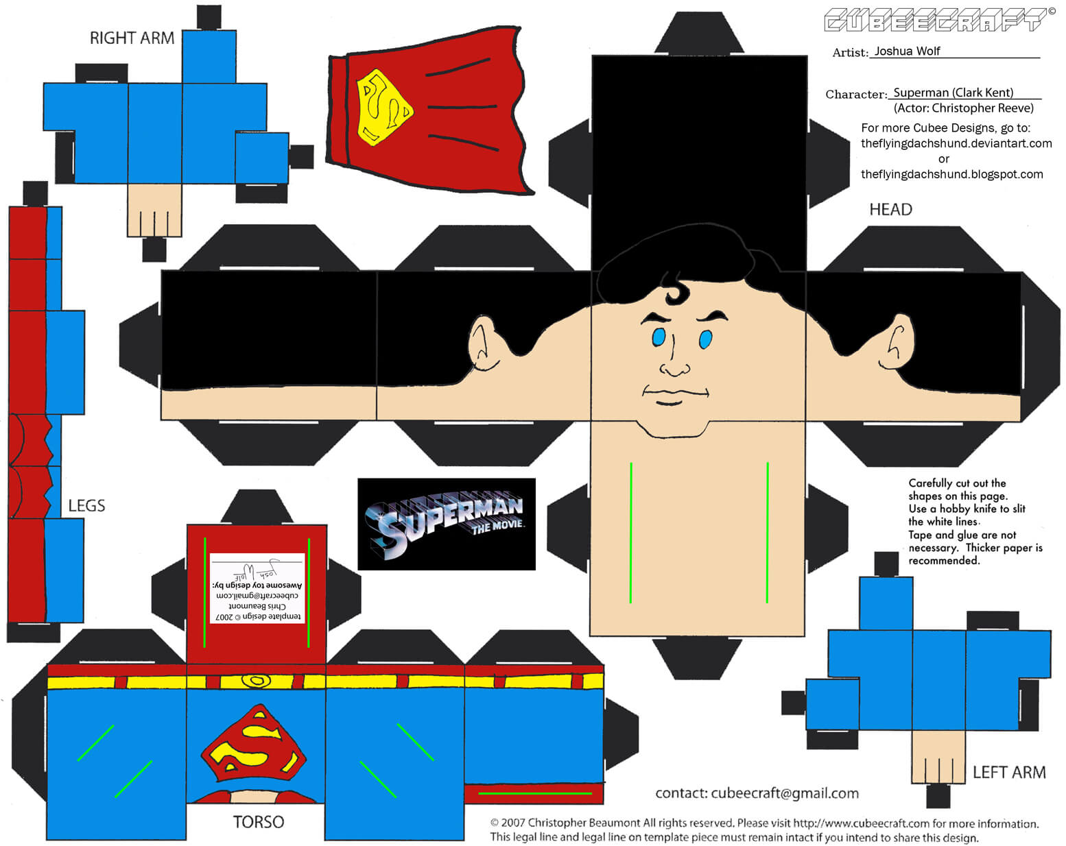Superman papercraft template free printable papercraft templates