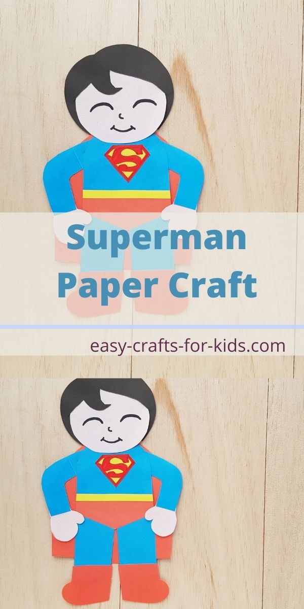 Superman paper craft for kids