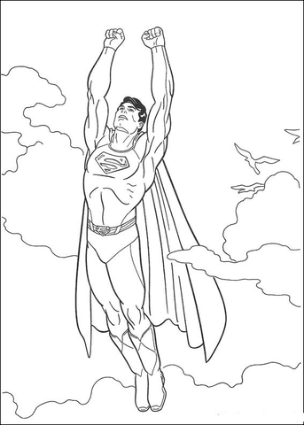 Superman is super strong super fast invulnerable and super smart coloring page free printable coloring pages