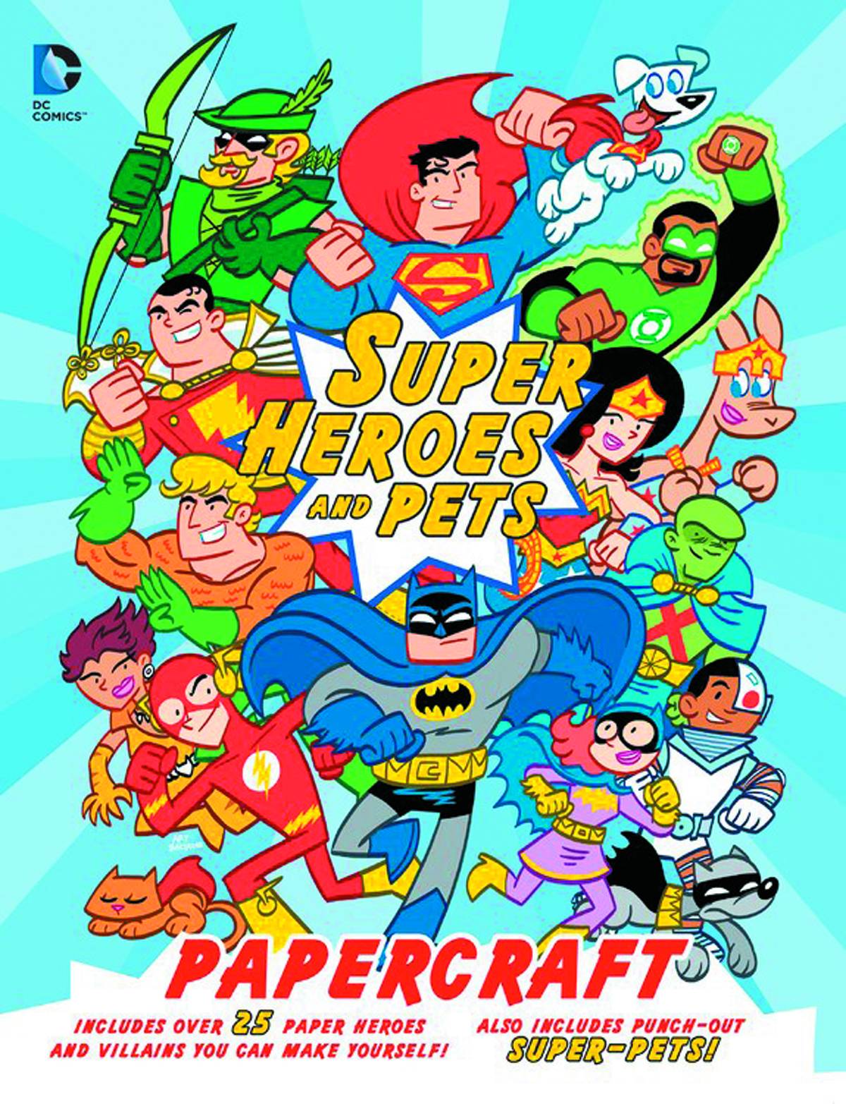 Dc super heroes and pets papercraft soft cover