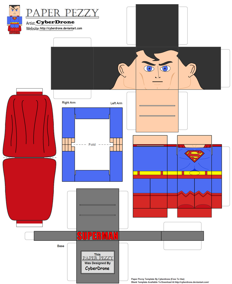 Superman superman superman party paper toys
