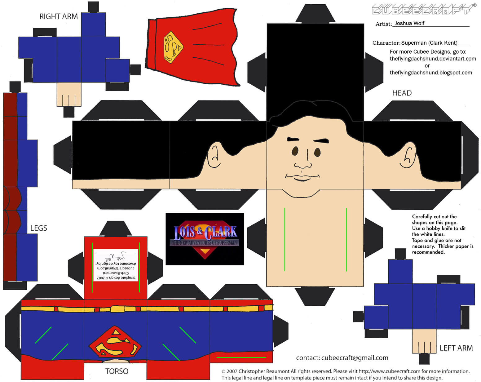 Superman paper template free printable papercraft templates