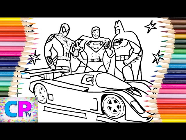 Superheroes super speed coloring pagesporsche and spideransuperan batan coloring pages