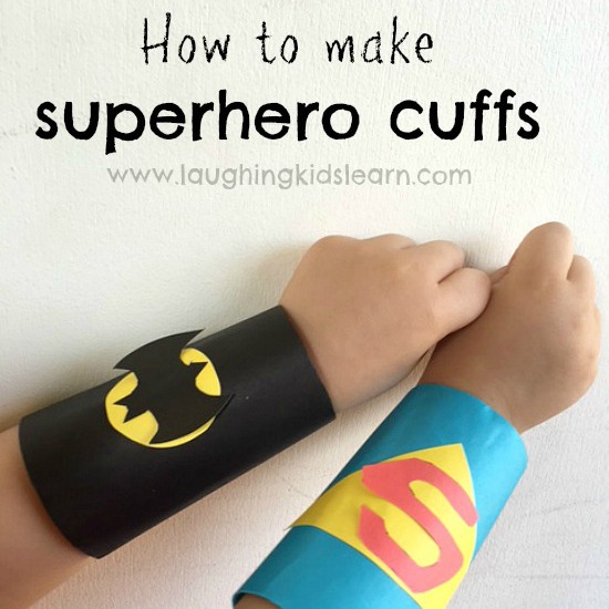 How to make superhero cuffs using toilet roll tubes