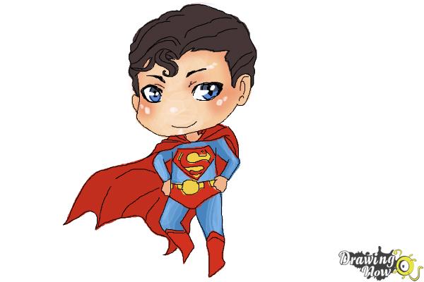 How to draw chibi superman