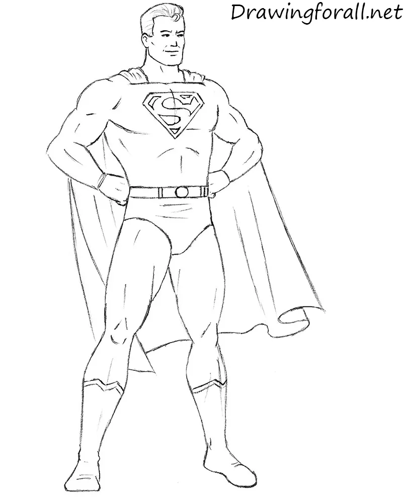 How to draw classic superman