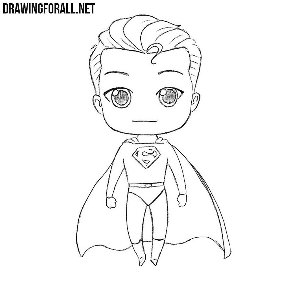 How to draw chibi superman